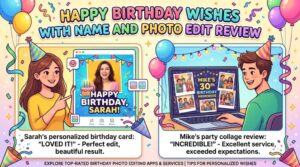 happy birthday wishes with name and photo edit